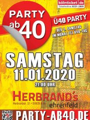 PARTY AB40 • Kölns größte Ü40 Party im Januar