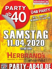 PARTY AB40 • Kölns größte Ü40 Party im April