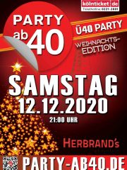 PARTY AB40 • Kölns größte Ü40 Party im Dezember – Weihnachtsediton