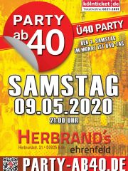 PARTY AB40 • Kölns größte Ü40 Party im Mai